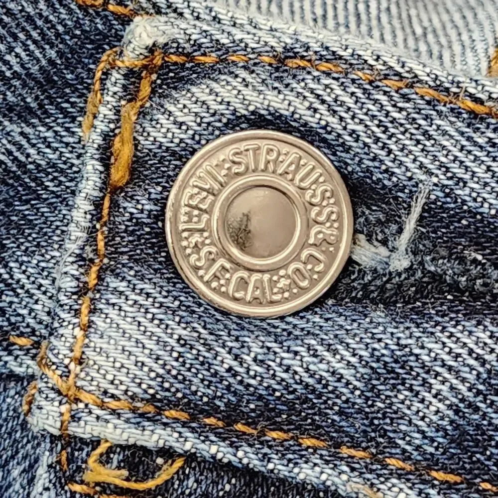 Vintage Levi's 501 Jeans Mens W40 L30.5* Blue Distressed Button Fly Straight Leg